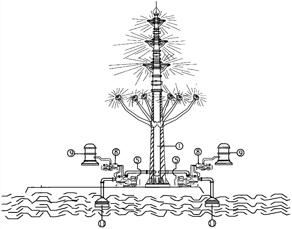 A high-altitude stamping rotary tower type rapid salt brine evaporation treatment equipment