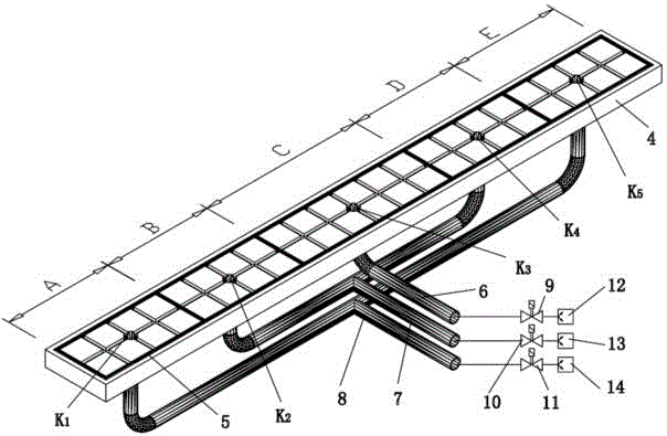 Vacuum adsorption device for processing antique grooves on wooden floor surface and floor clamping method