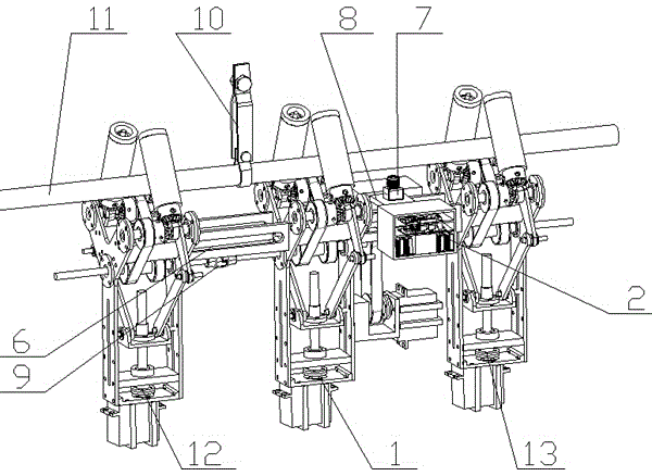 High-voltage line inspection robot with wheel mechanisms