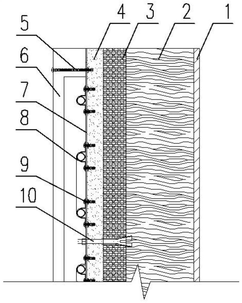 Prefabricated embedded coil pipe composite ecological wall heat storage and release system