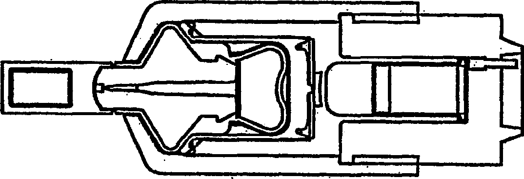 Needleless hypodermic injection device with non-electric ignition means