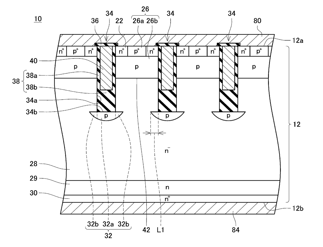 Insulated gate switching device and method for manufacturing the same