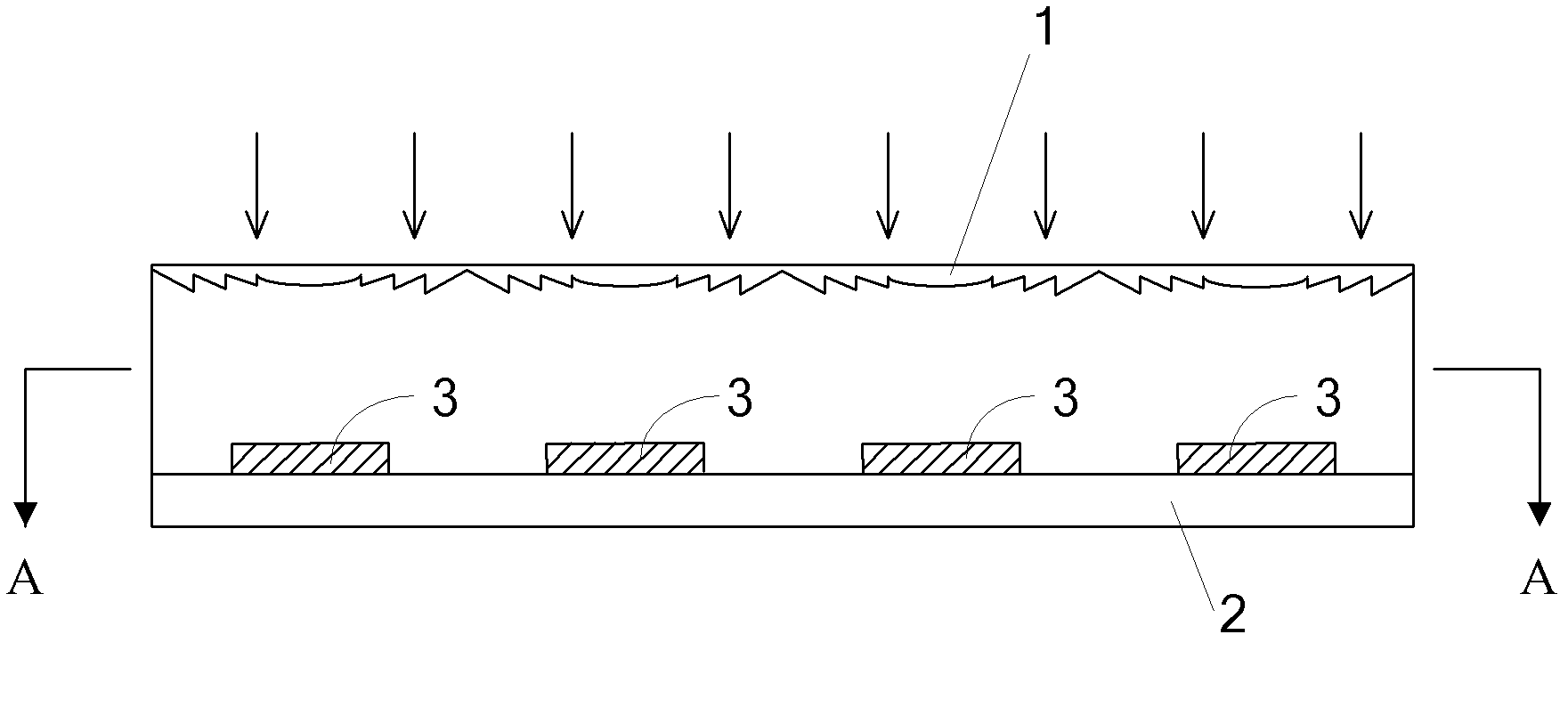 A dense array concentrated solar photovoltaic device