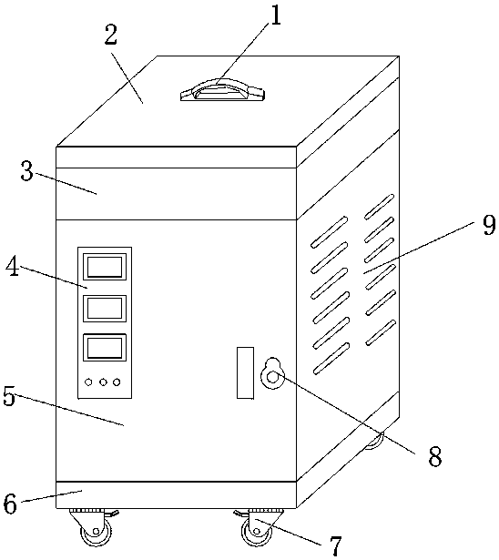 Portable agriculture power distribution device with heat radiation device