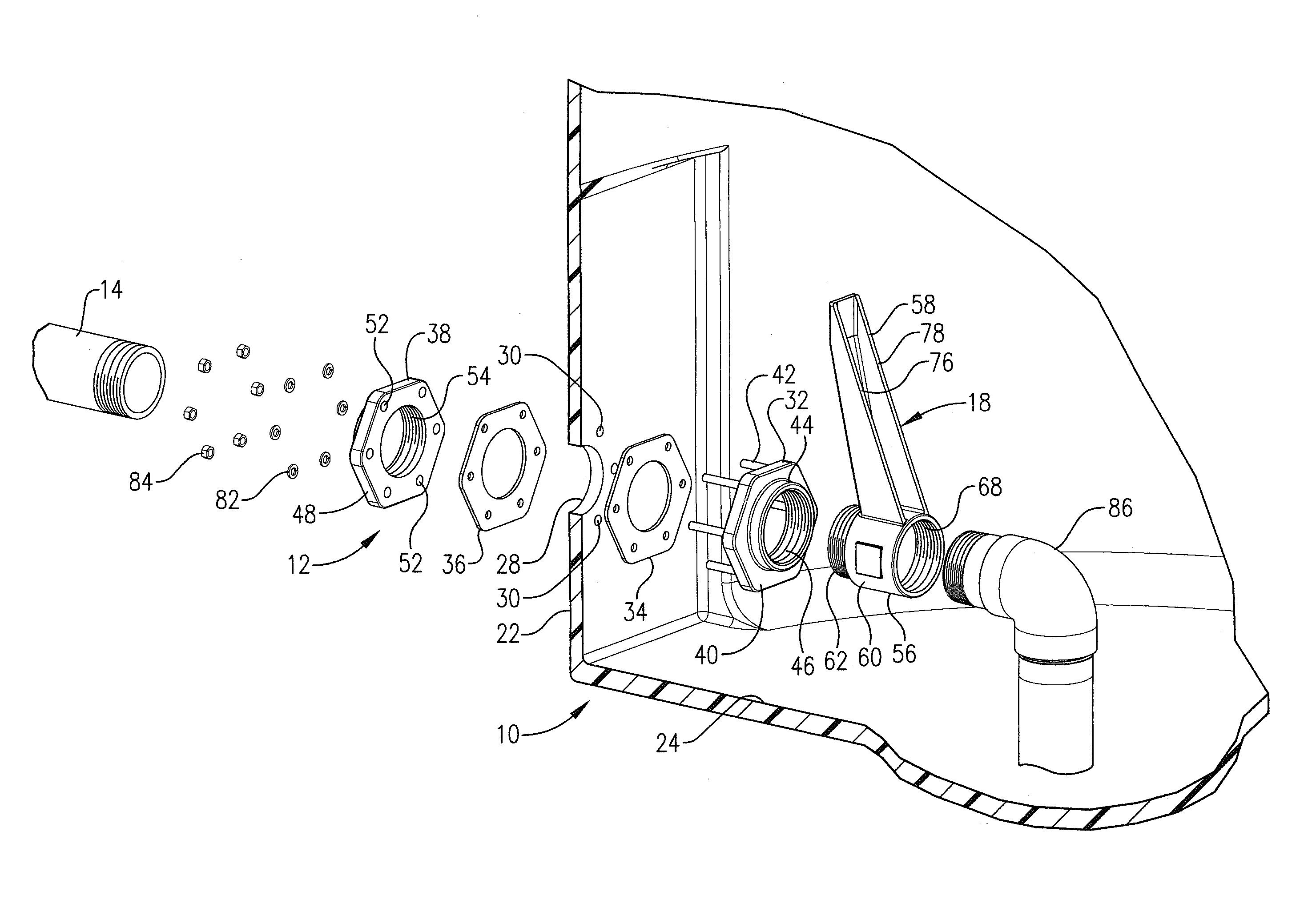 Fitting torque arm restraint