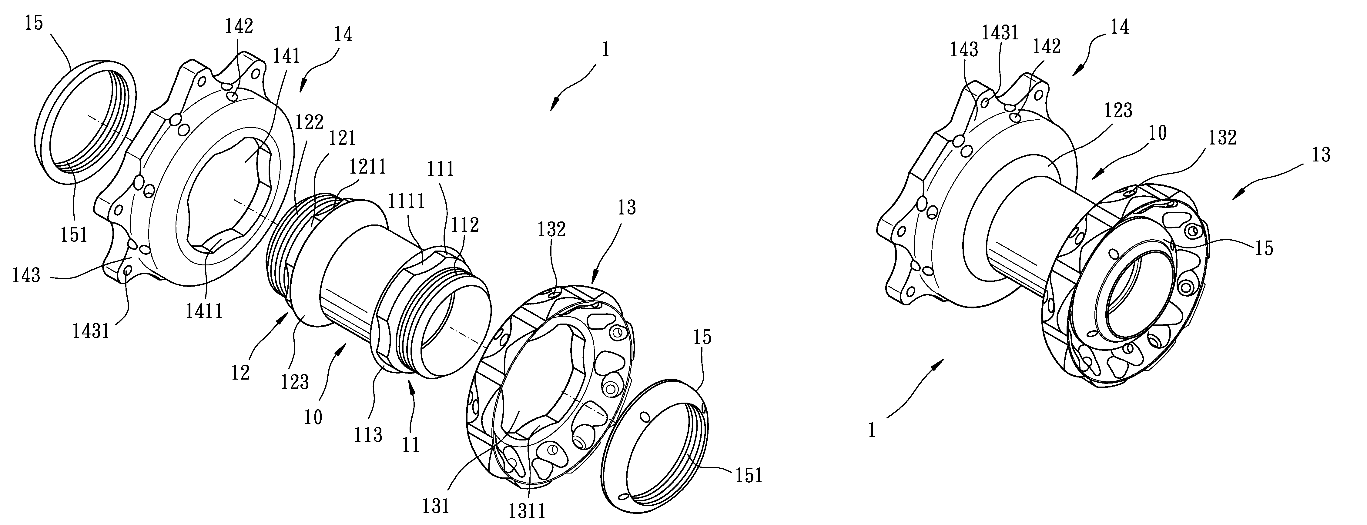 Hub for off-road motorcycle