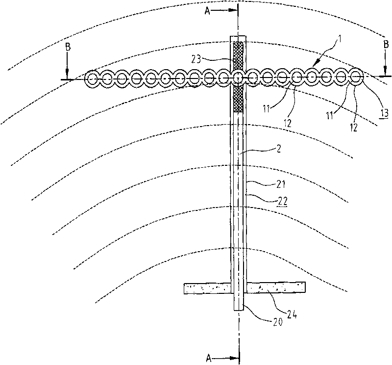 Three-dimensional space water drainage method and structure of gravitational field