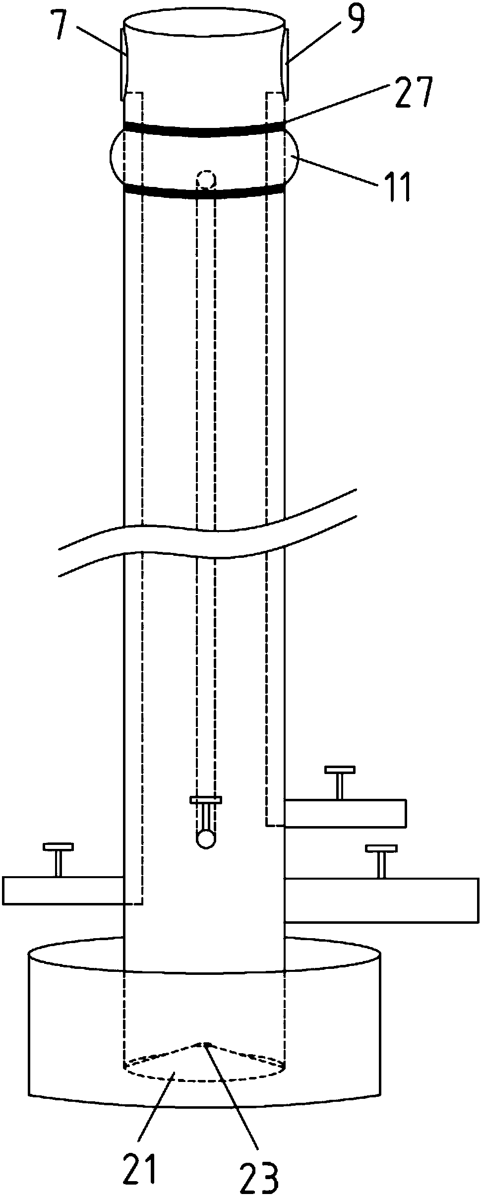 Common bile duct probing sheathing tube with annular balloons