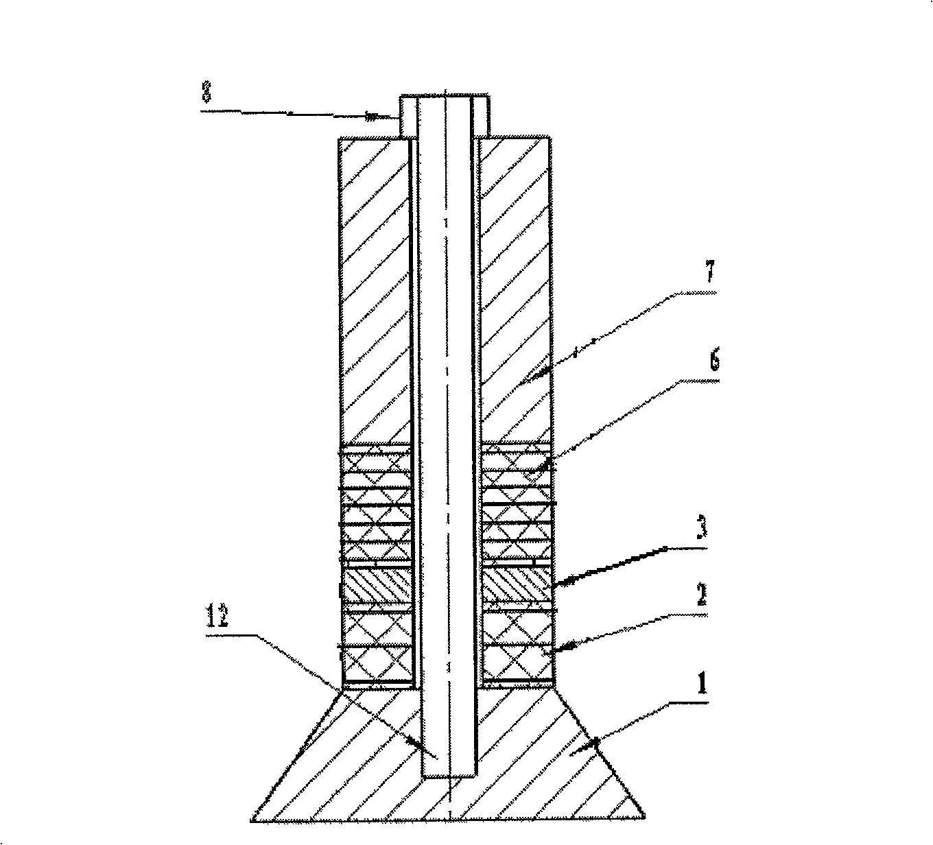 Double resonant vibrations and double promptings longitudinal vibration transducer