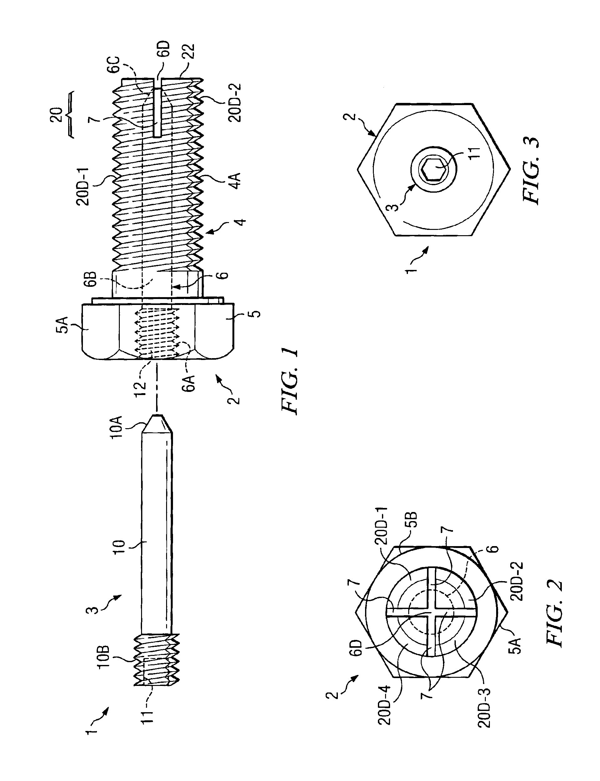 Split lock screw fastener assembly and method