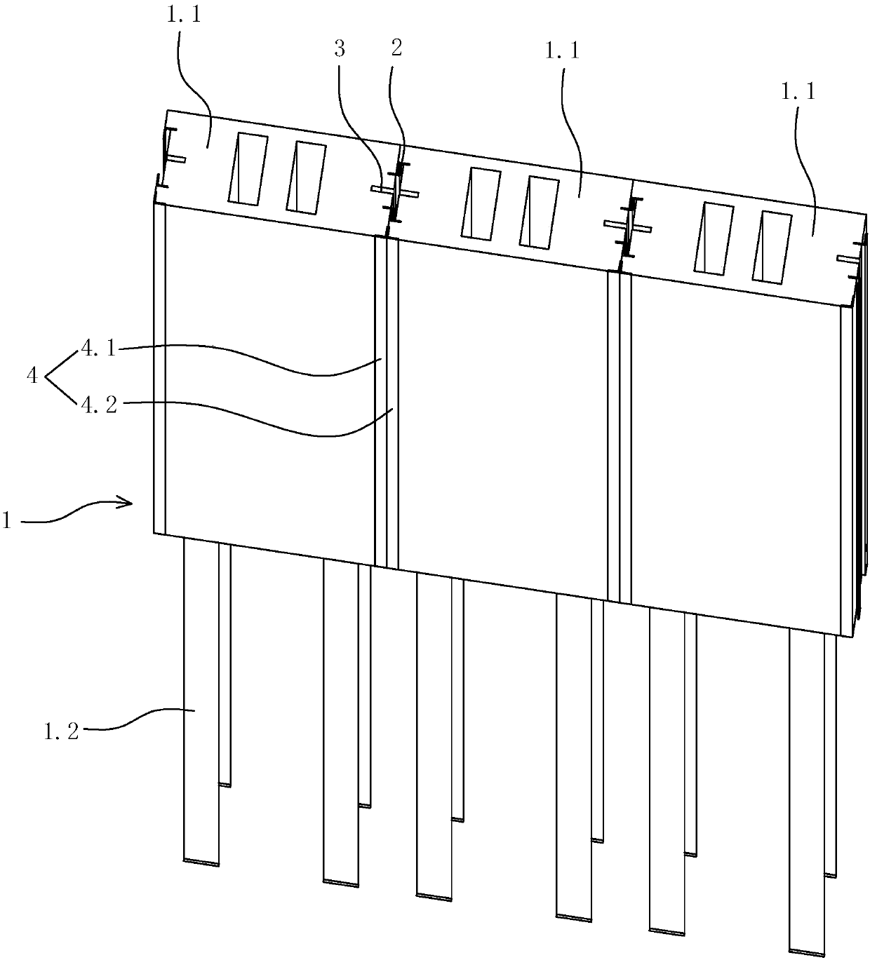 Assembly type short-limb underground continuous wall