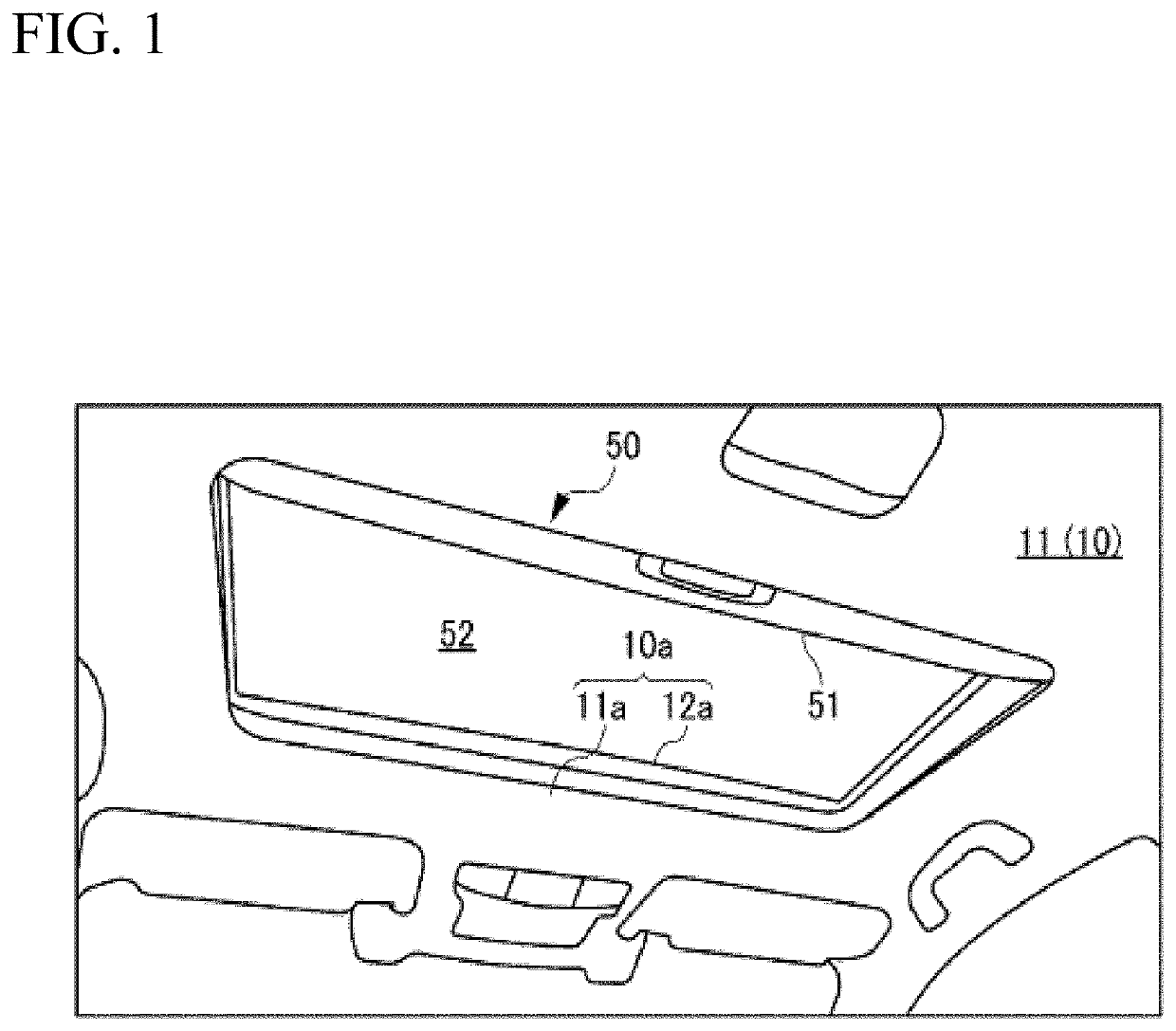 Illumination portion for illuminating a roof opening portion of a vehicle