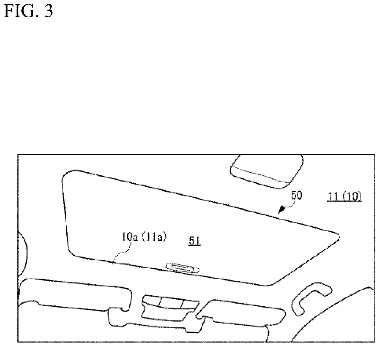 Illumination portion for illuminating a roof opening portion of a vehicle