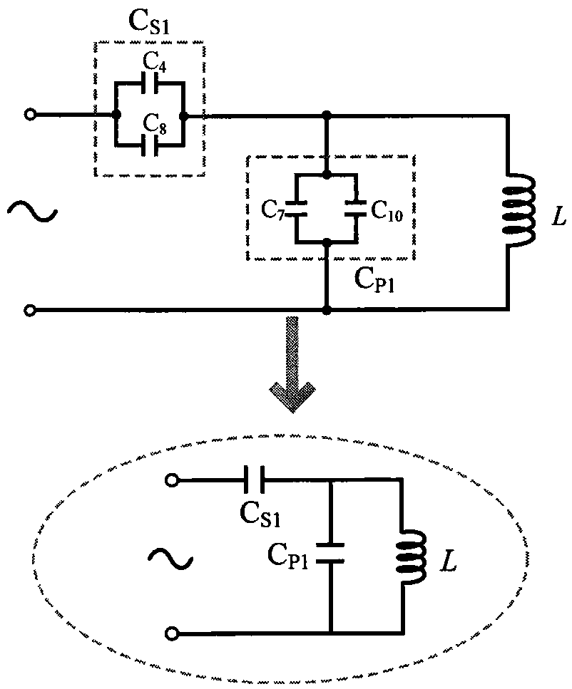 Wireless charging device of capacitance compensation network based on variable topology structure