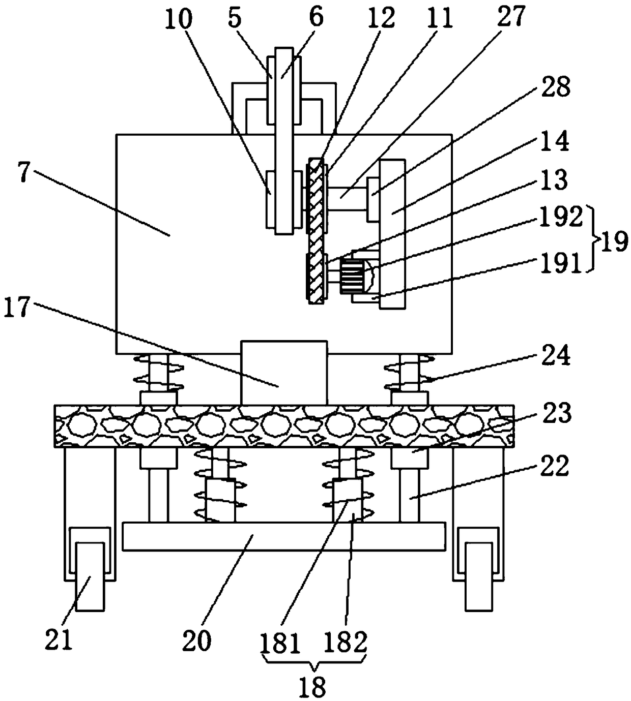 Adjustable and stable brick transfer robot for building