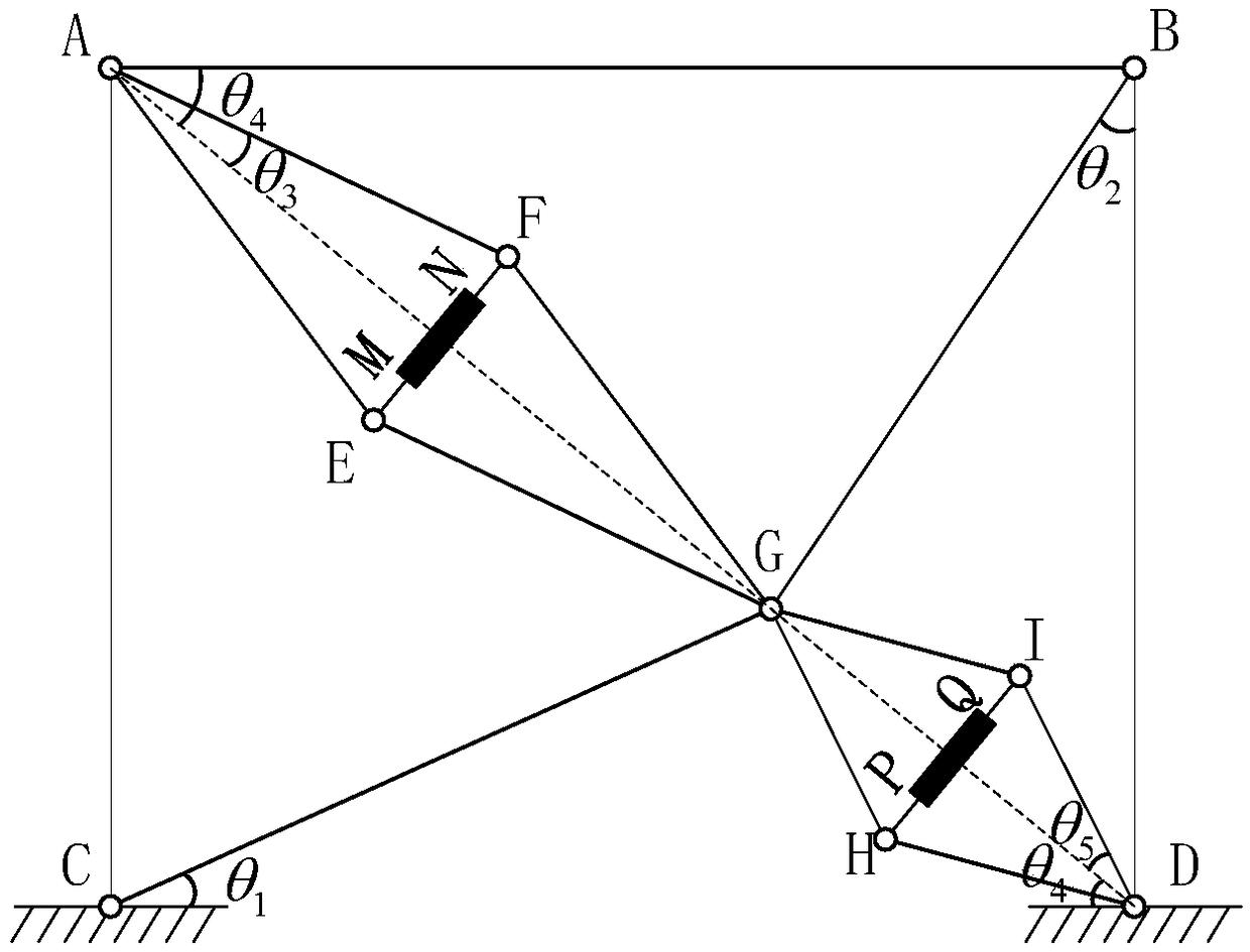 Double-scissor support damper system with displacement amplification function and vibration damping effectiveness evaluation method