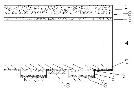 Back contact heterojunction solar battery based on N-type silicon slice