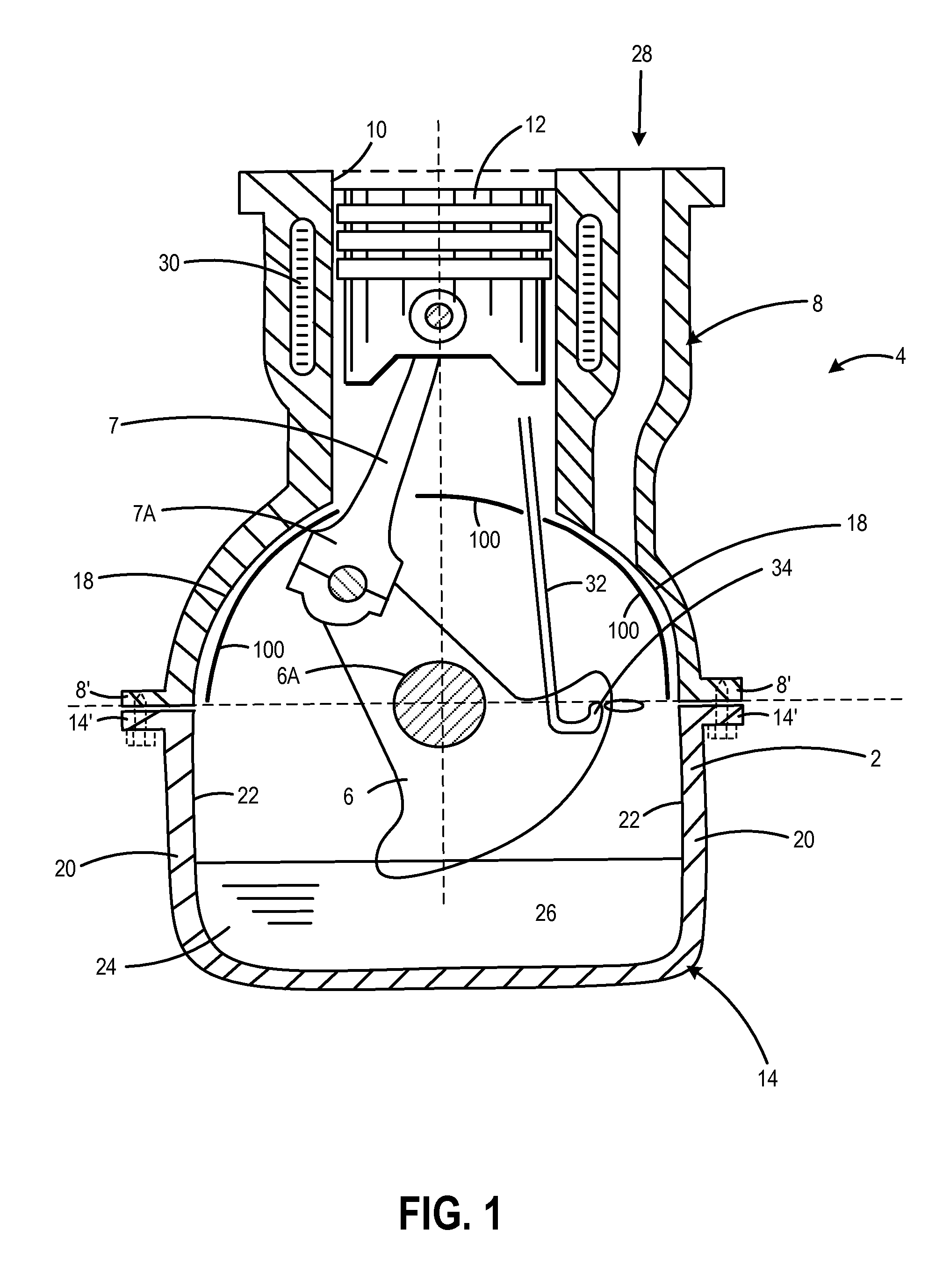 Crankcase oil catcher