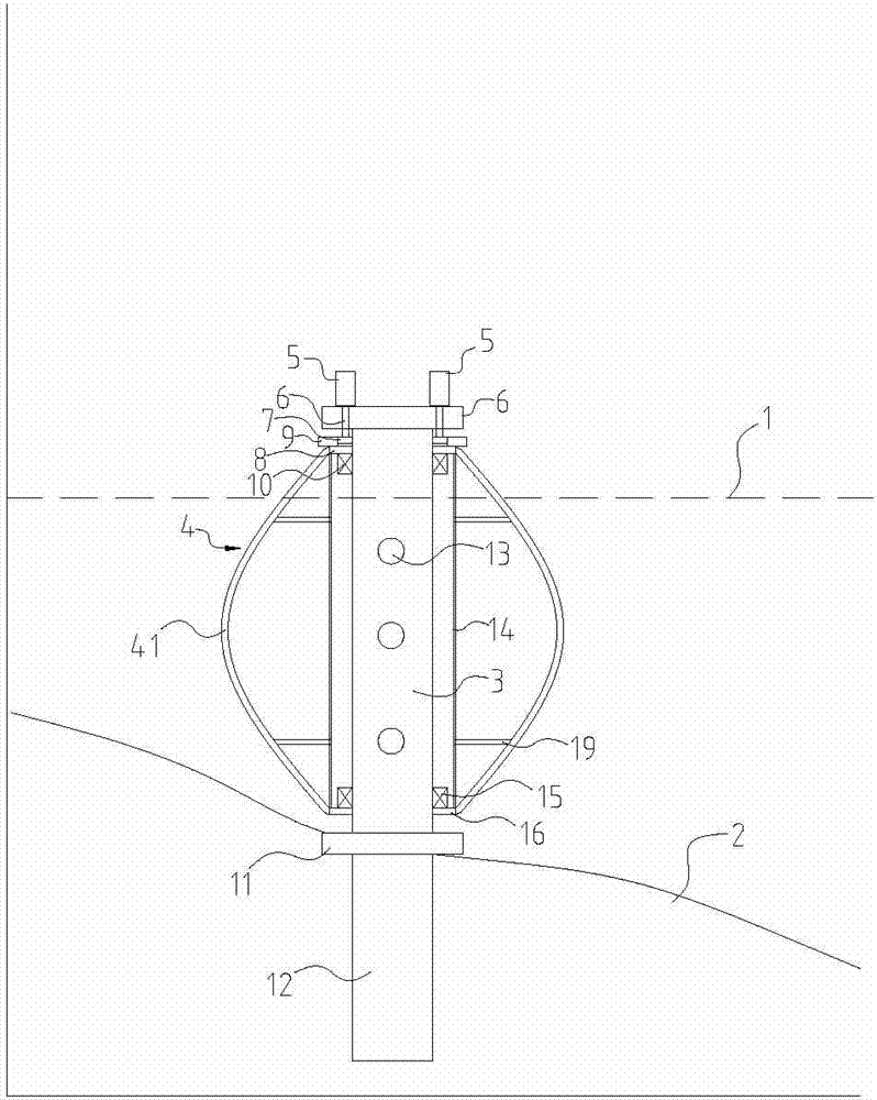 Vertical-shaft hydroelectric generator