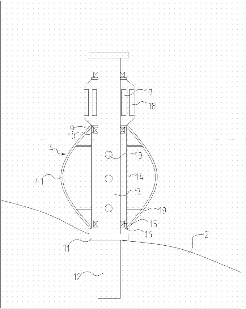 Vertical-shaft hydroelectric generator