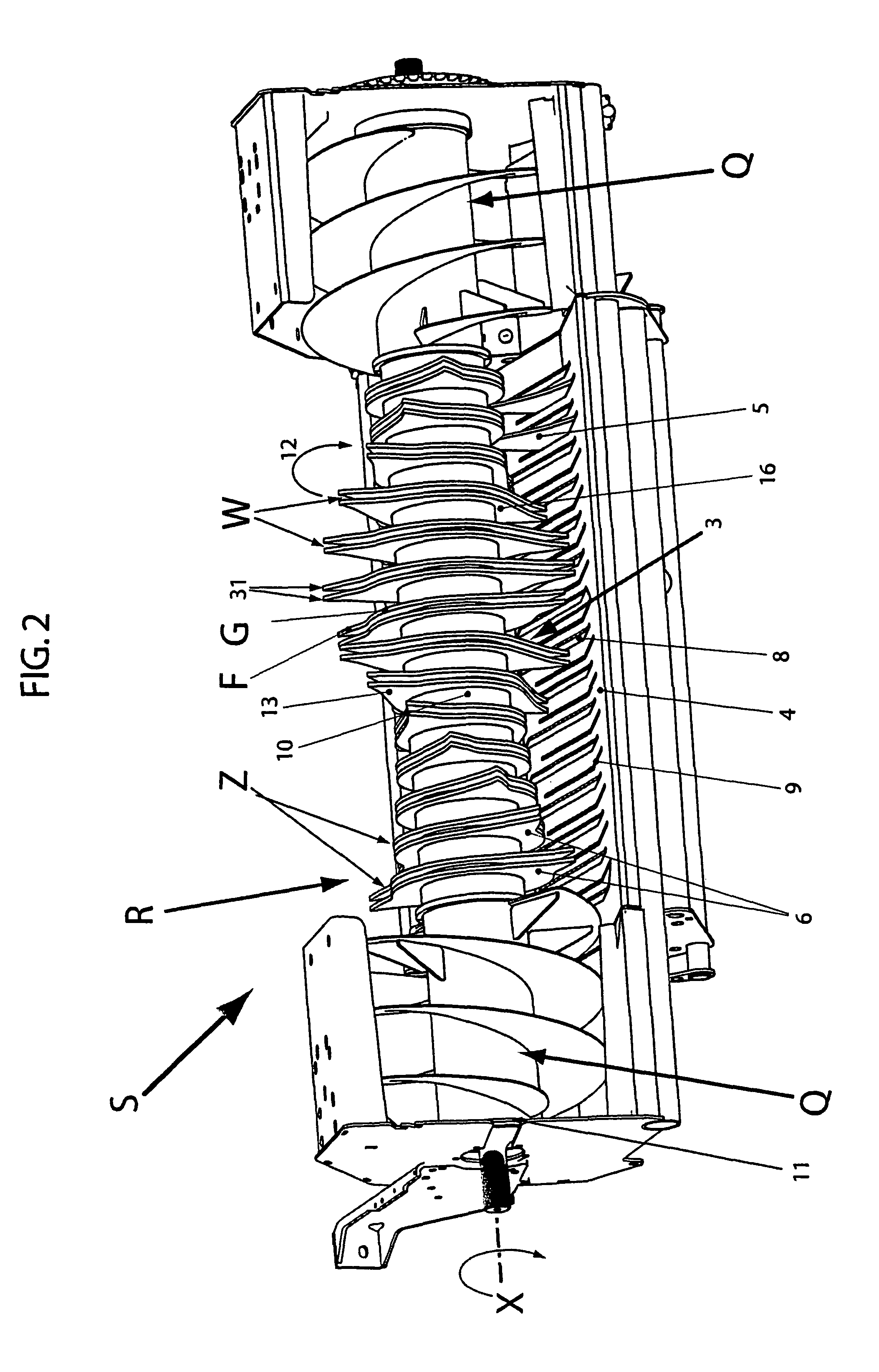 Cutting unit and rotor tines with scraper