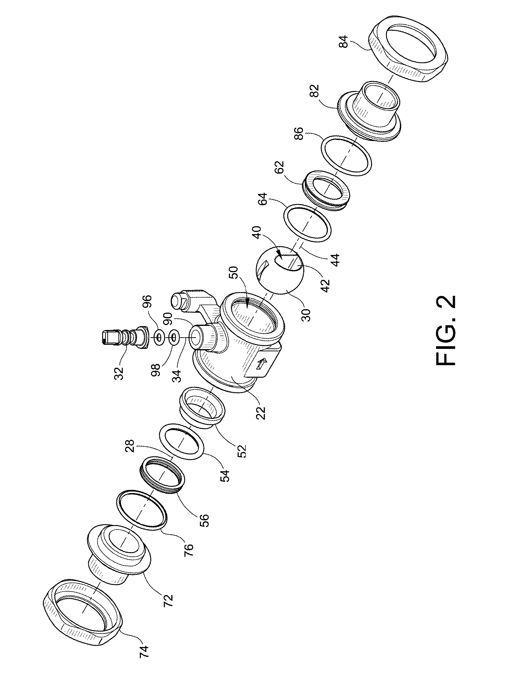 Ball Valve with Offset Straight Through Flow