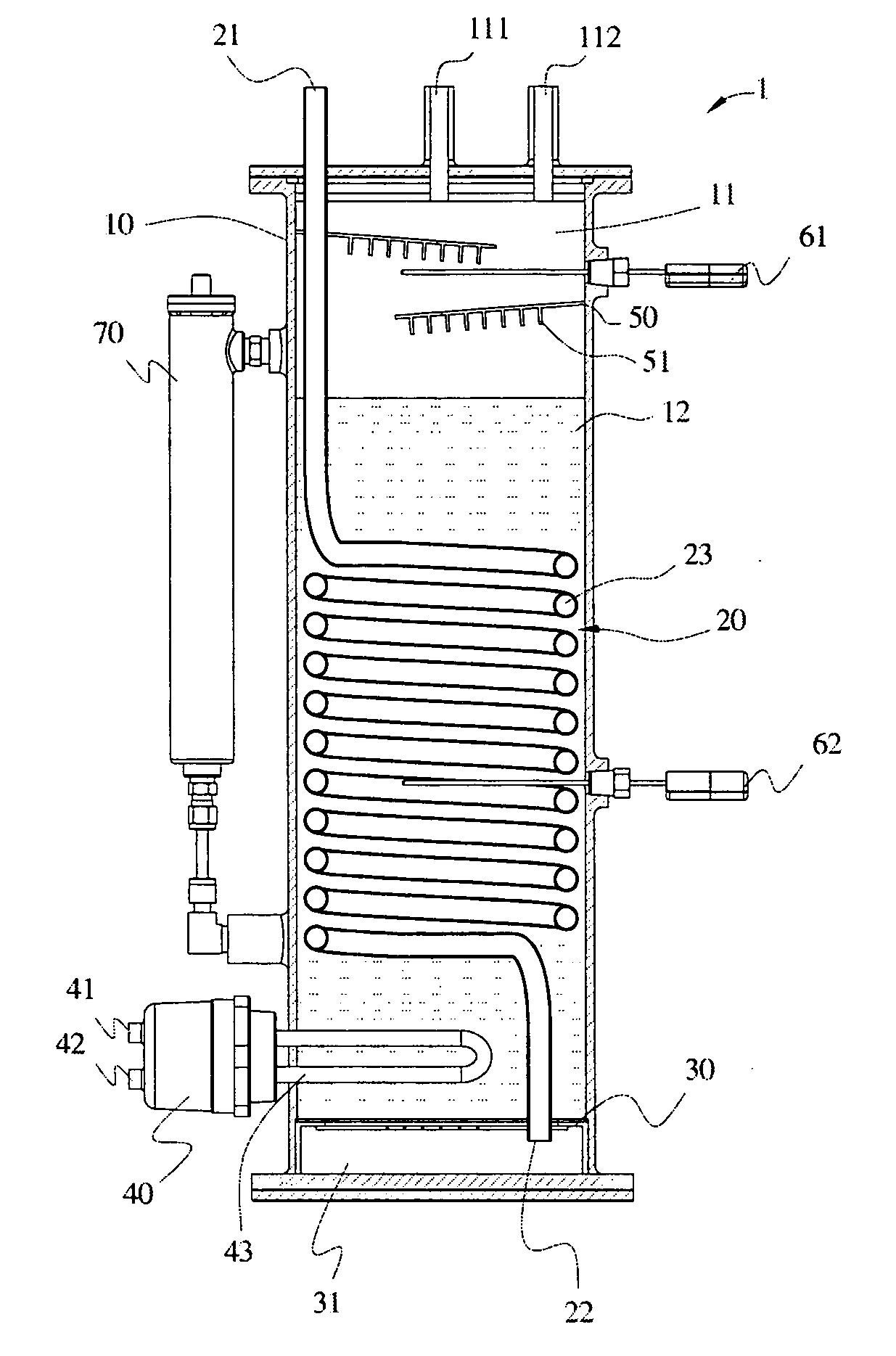 External gas humidifier for fuel cell