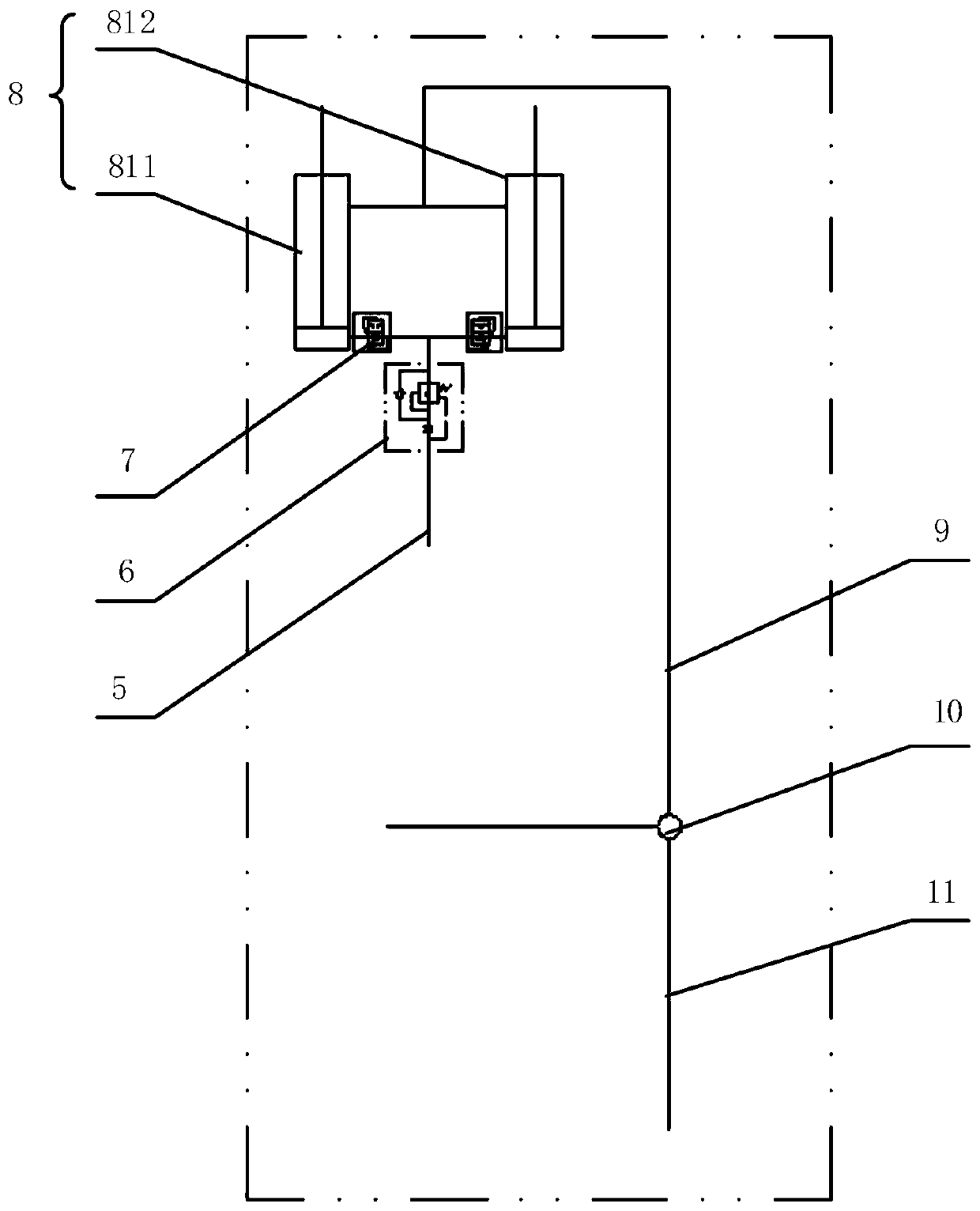 Forklift and forklift mask lifting hydraulic system