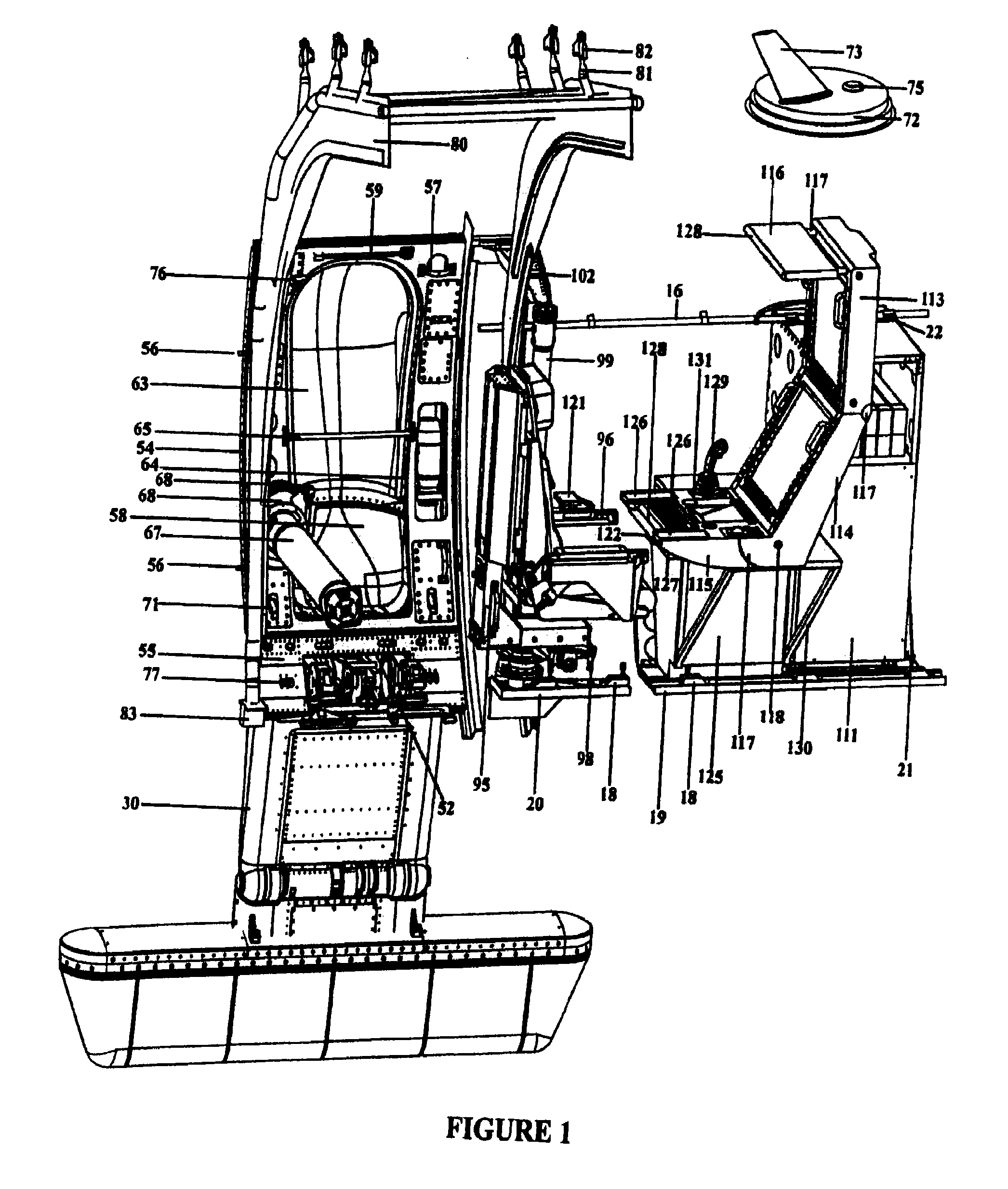 Temporarily installed aircraft observer door plug, chair, sonotube ejection and control system