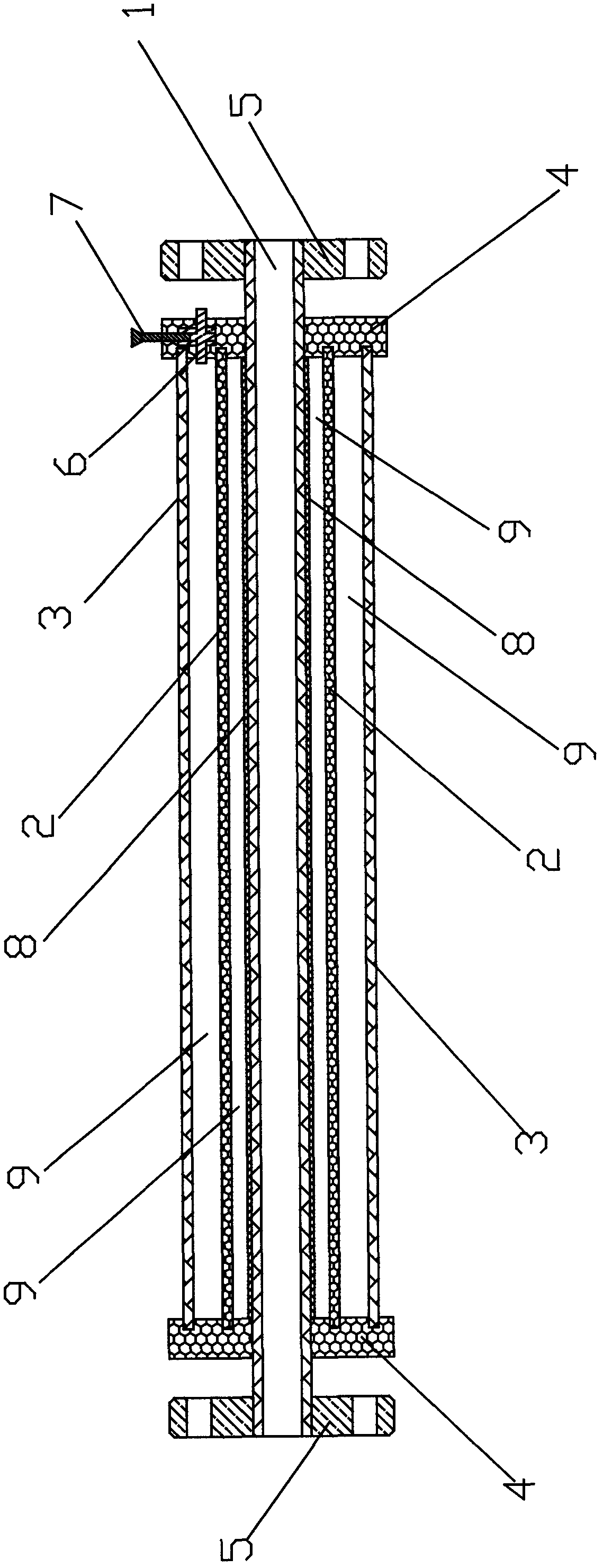 Vacuum tube with inner insulating layer