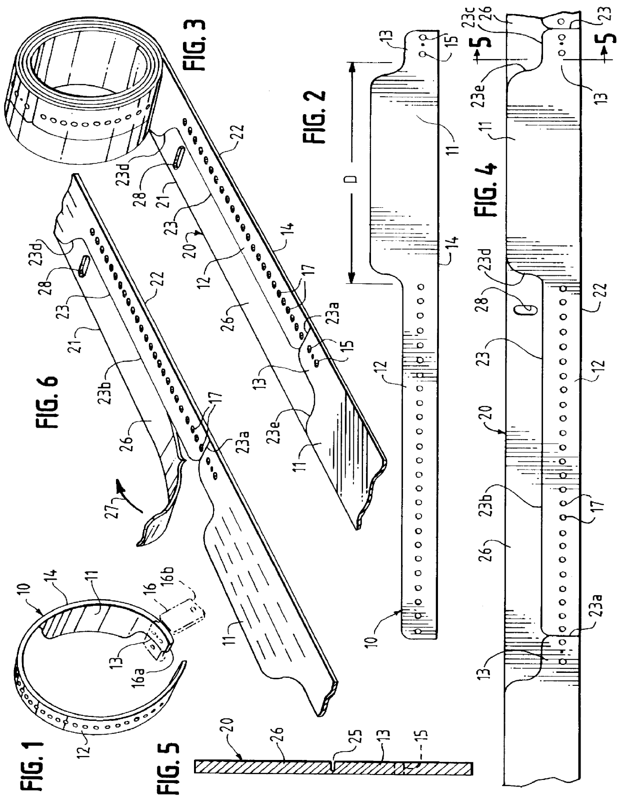 Imprintable tape with tear lines defining asymmetrical identification bracelets