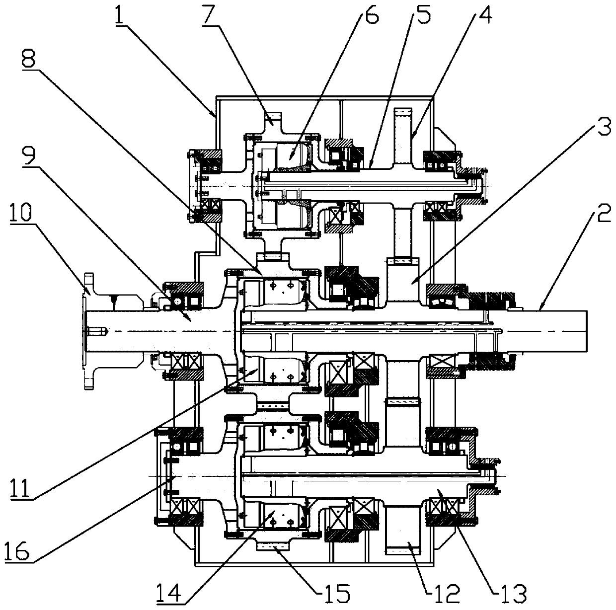 Half-slip clutch gearbox