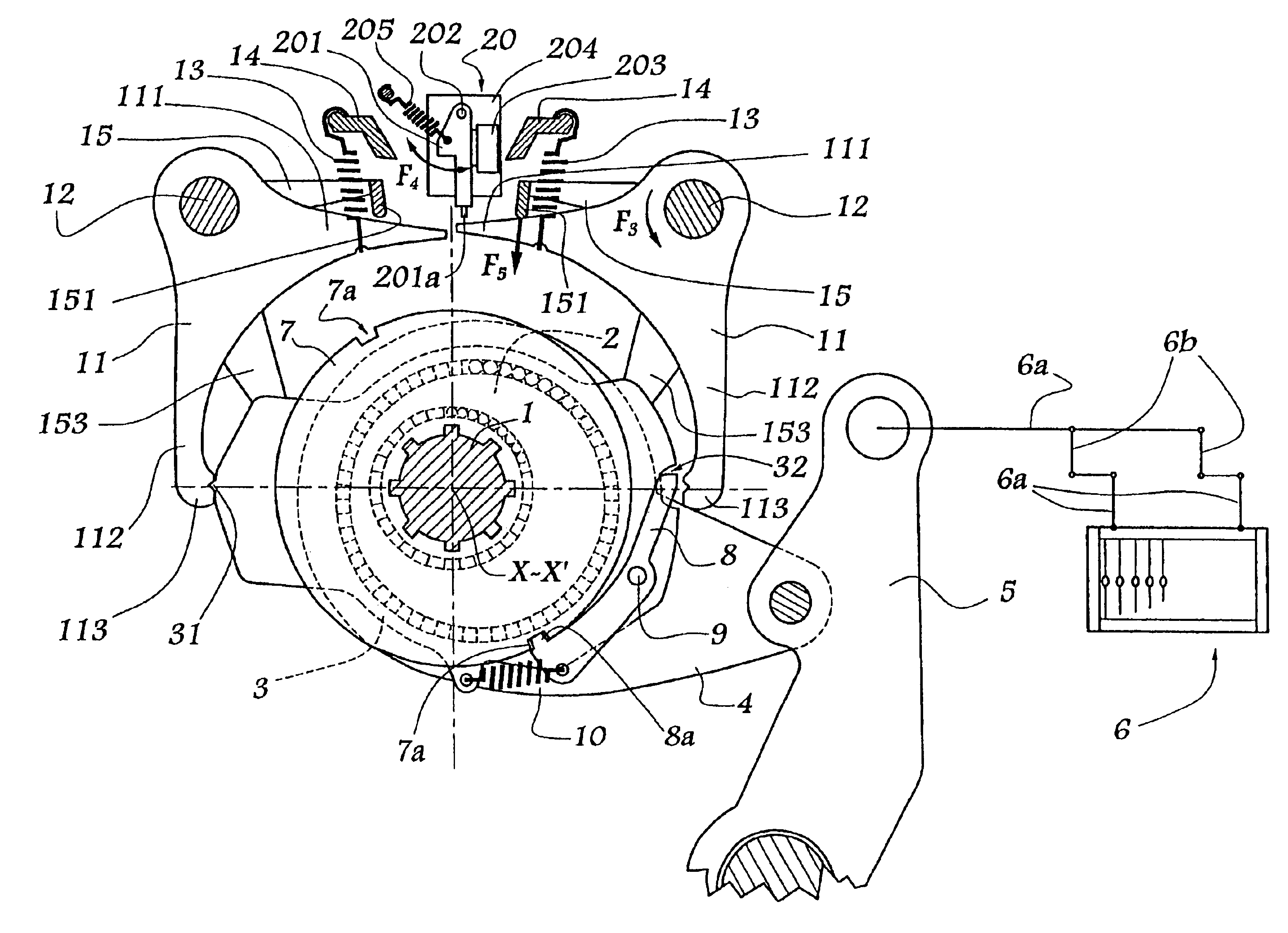 Rotating dobby for weaving loom and weaving loom equipped with such a dobby