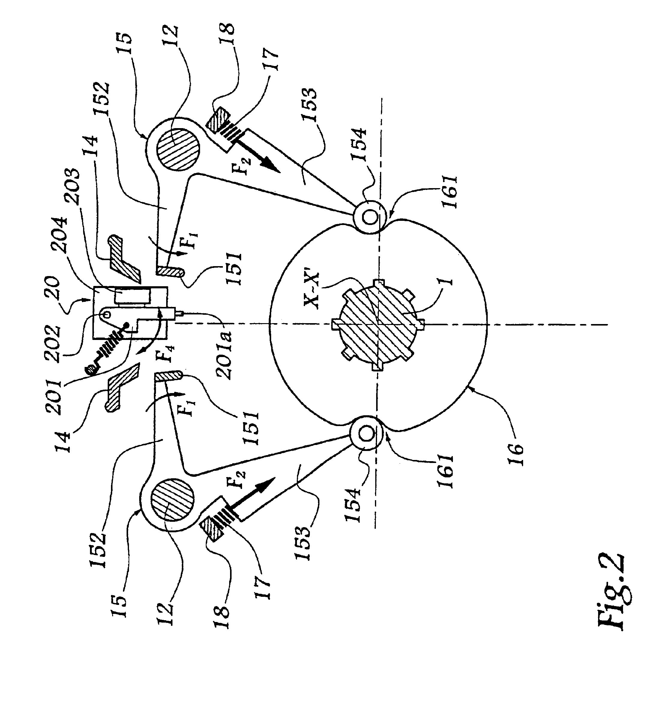 Rotating dobby for weaving loom and weaving loom equipped with such a dobby