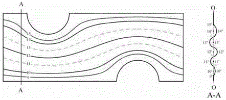 Round tube, tube and fin heat exchanger streamlined variable amplitude circular arc corrugated fins