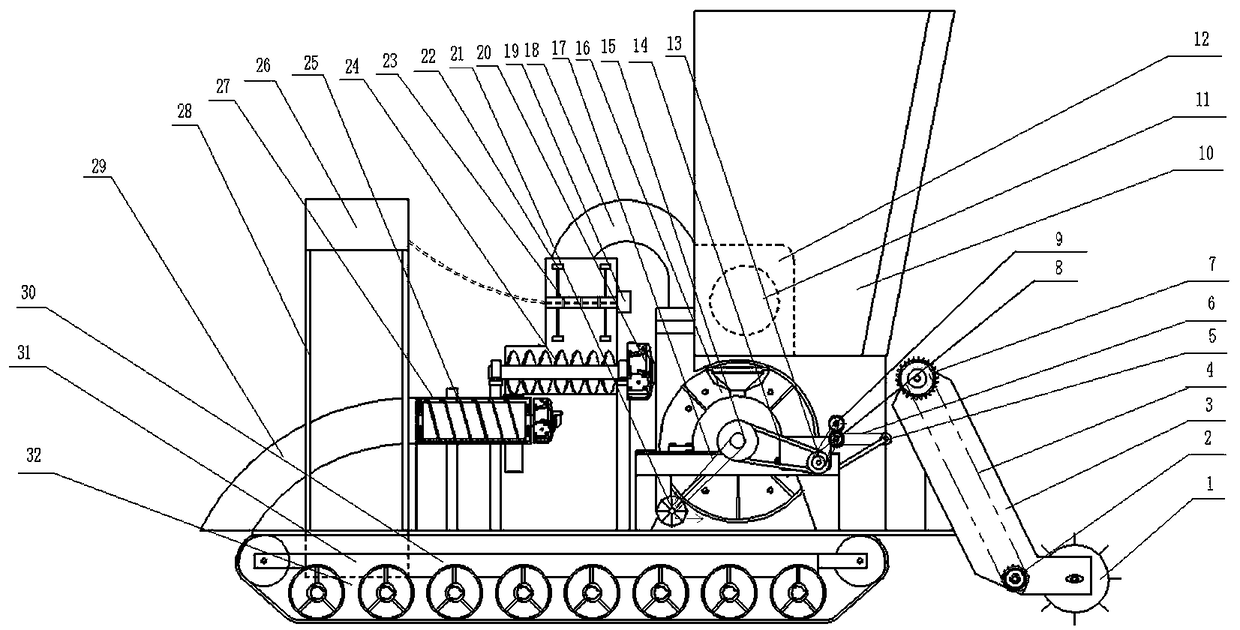 Self-propelled straw steam explosion extrusion cracking direct returning machine and returning method