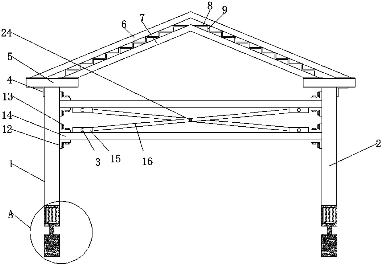 High-stability steel-structure exit passageway