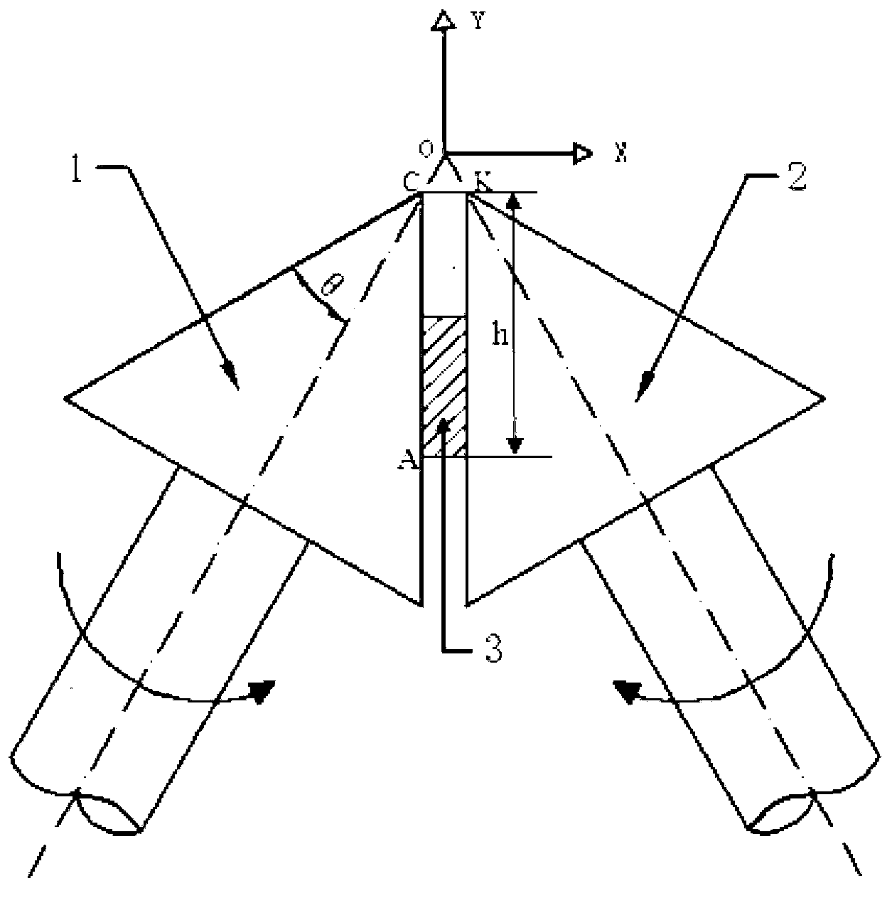 Equal-thickness in-plane continuous plate strip bending method