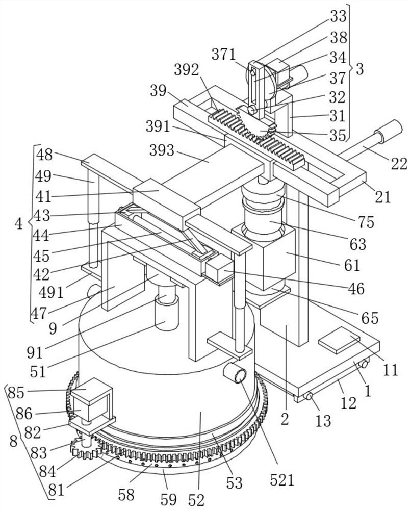 Household carpet dust removal equipment in flexible contact mode