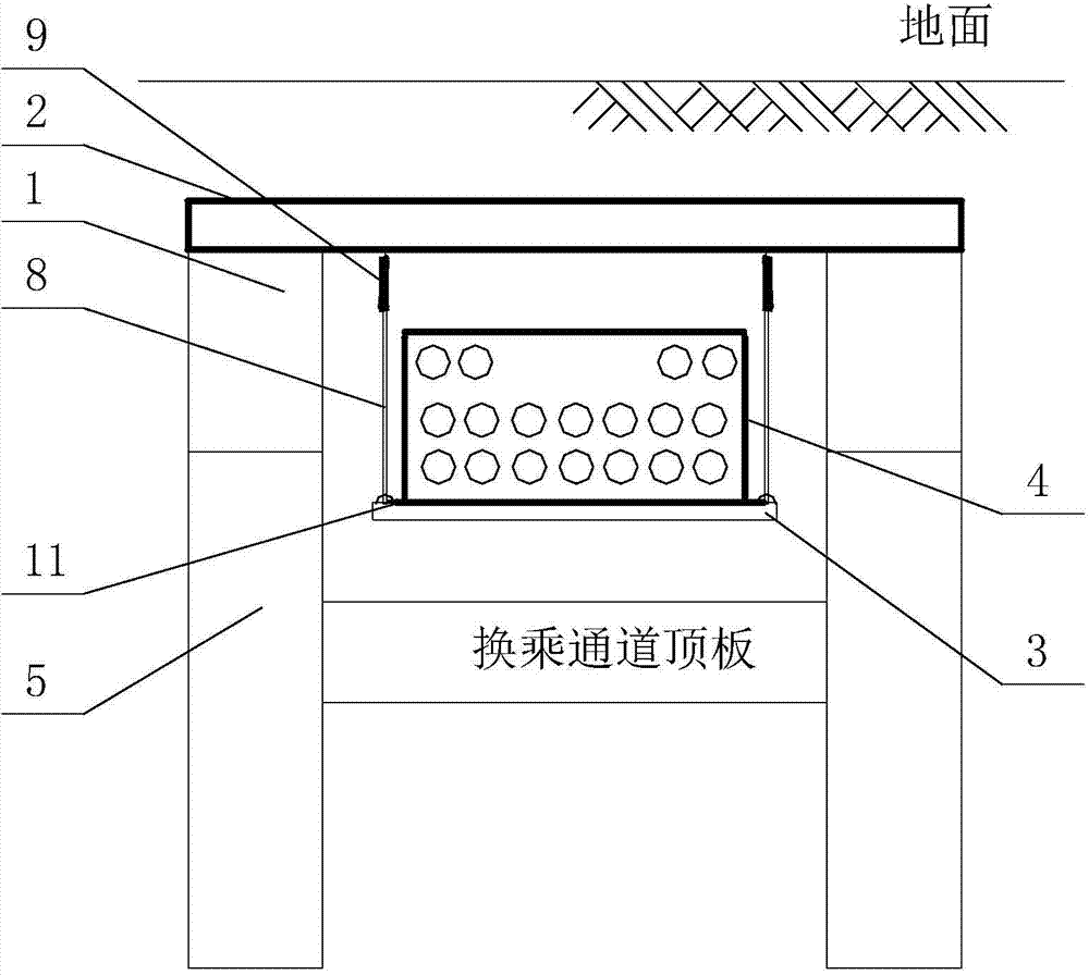 Suspension protection structure and method of cable box culvert pipeline