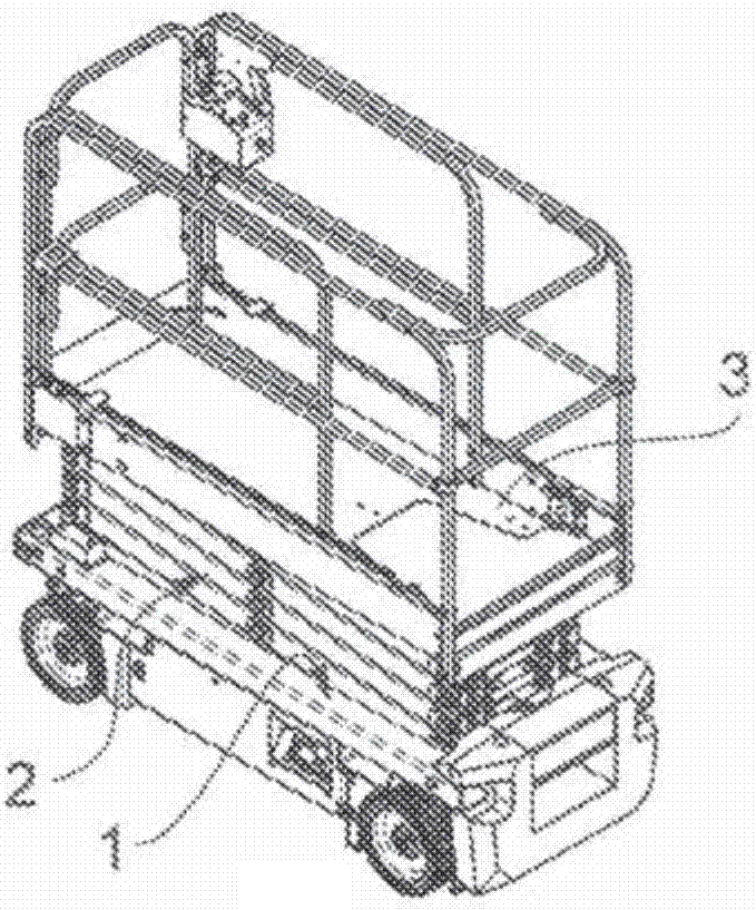 Scissor arm assembly for a scissor lift of aerial work platform