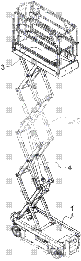 Scissor arm assembly for a scissor lift of aerial work platform