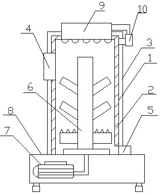 Low-noise and easy-maintenance honeycomb plate waste crushing decomposer