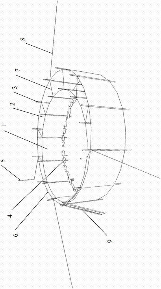 Facility for breeding and middle culture of stichopus japonicus seedlings in lagoons and semiclosed gulfs