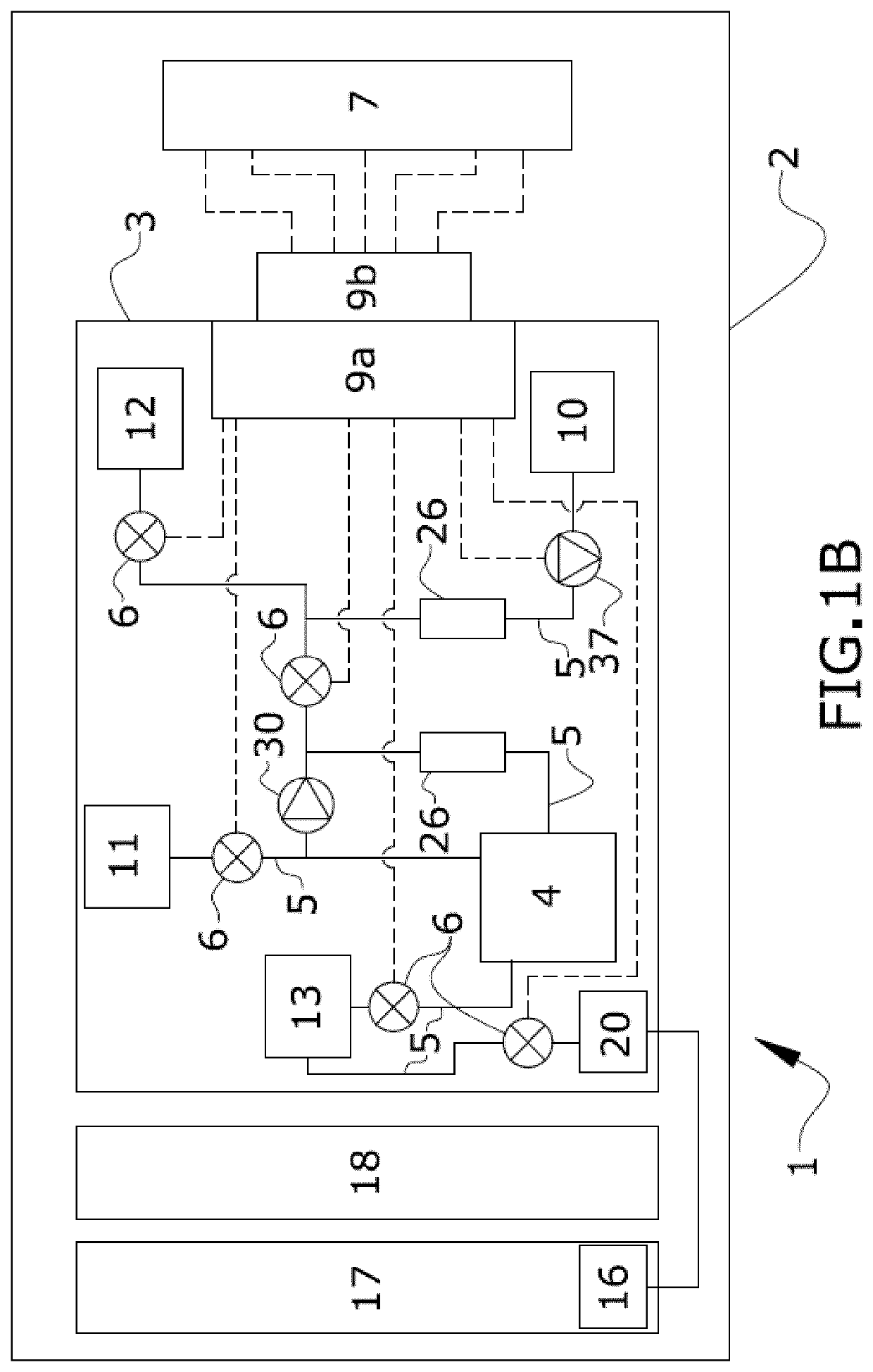 Disposable cartridge cooperating with a platform in a flexible system for handling and/or manipulating fluids