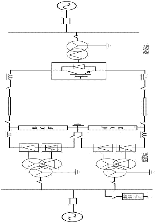 A control method and device for a hybrid direct current transmission system