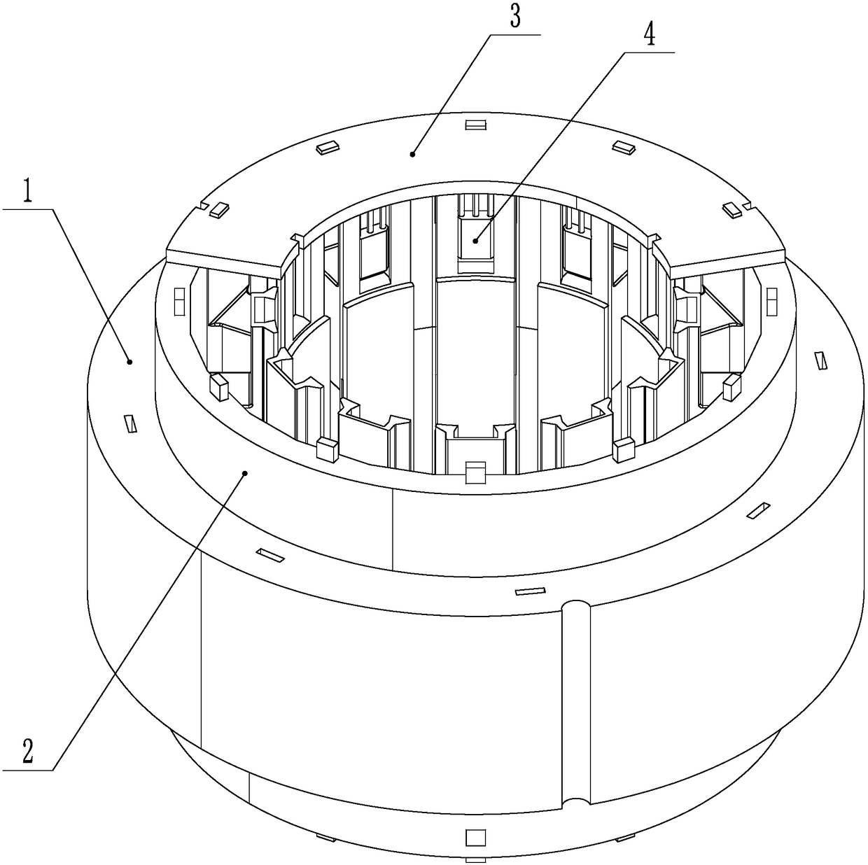 Hall circuit board fixing structure