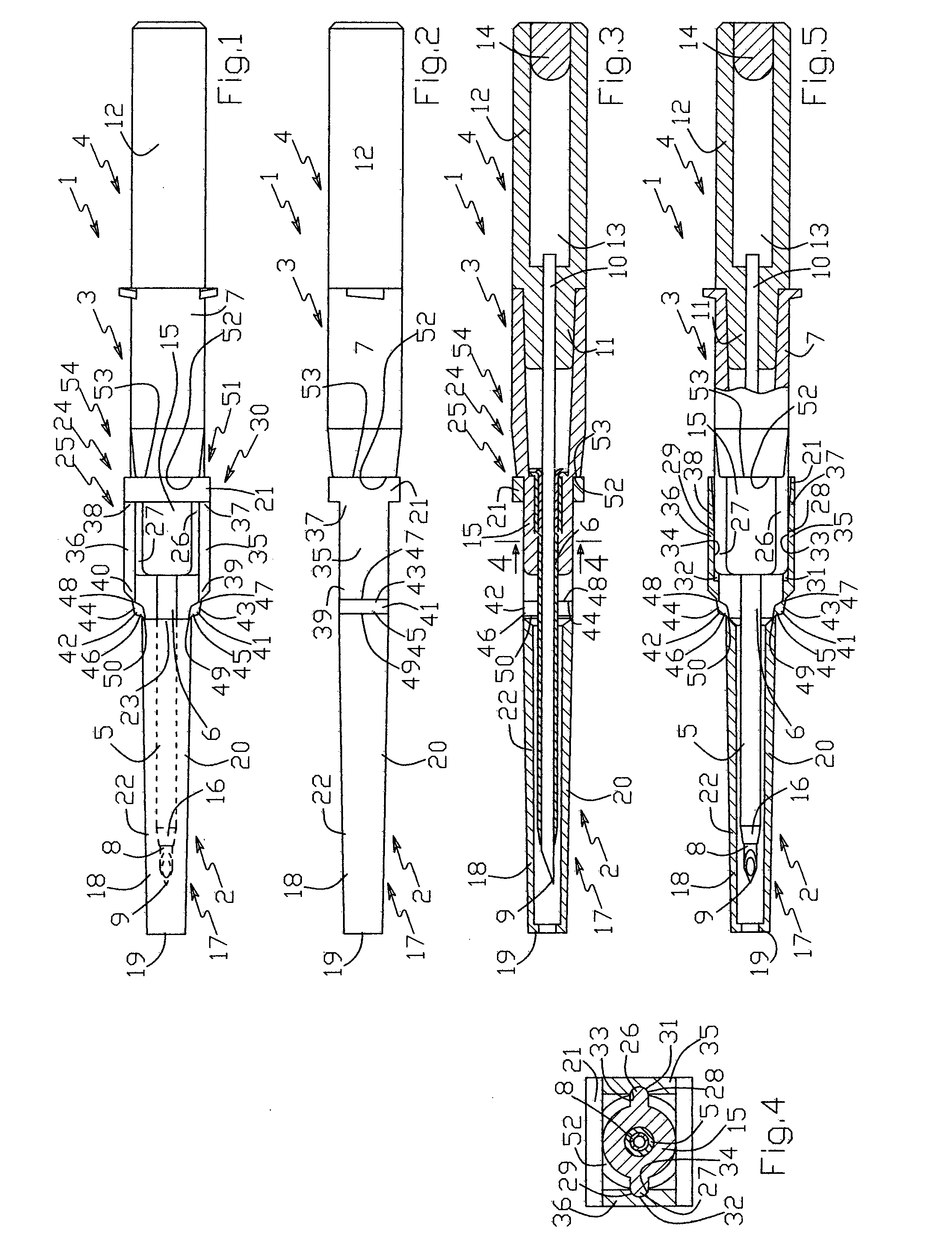 Puncturing device with a needle shield and a method for needle shield removal