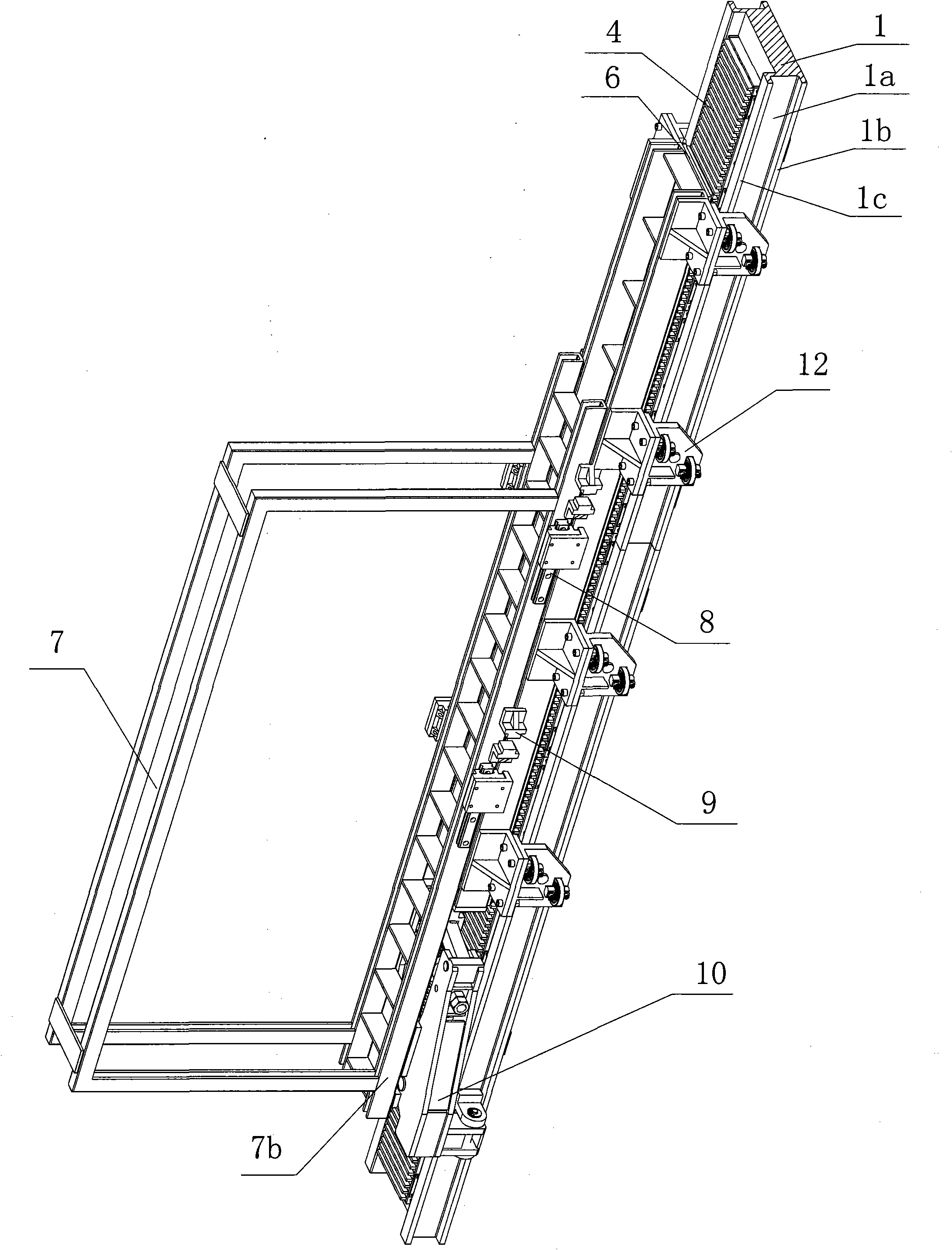 Rope-free lifting machine using lifting force as brake drive force