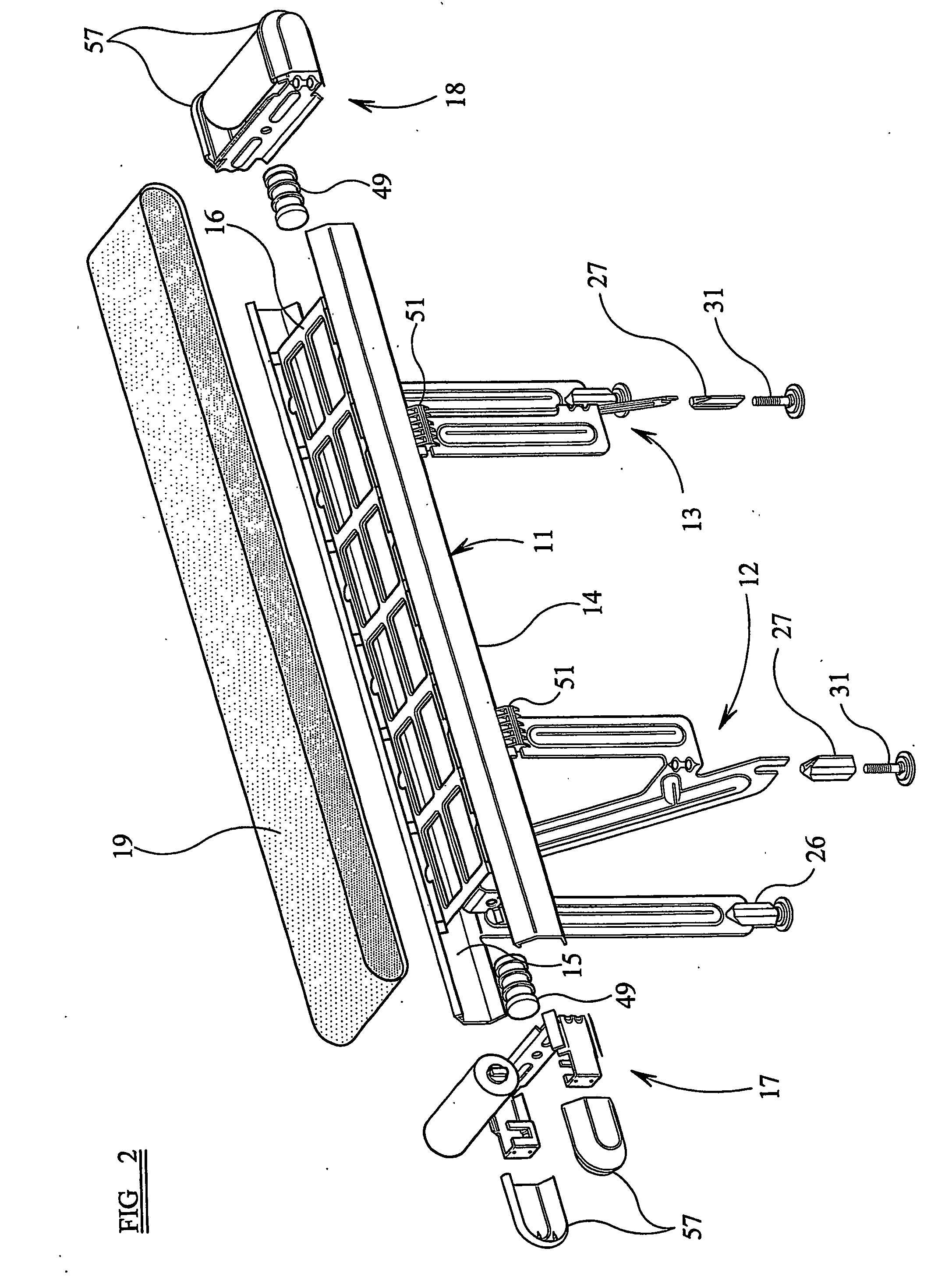 Belt conveyor with a supporting platform formed from a single sheet of metal